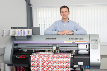 Stika.co’s Alex Smith and the company’s Mimaki CJV30-60 